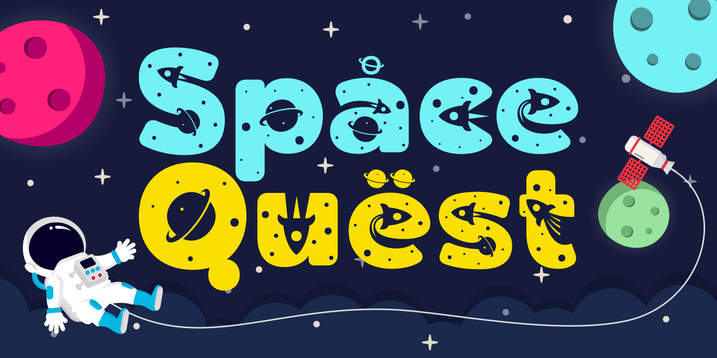 Schriftart Space Quest